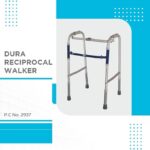 Vissco Dura Reciprocal Walker (Aluminium) for Elderly & Physically Challenged, Foldable,Light Weight & Adjustable Height (Grey) - Image 7