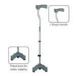 VISSCO Avanti L Shape Tripod, Light Weight & Adjustable Height Walking Stick - Image 3