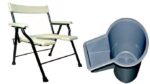 Folding Elderly Disabled Man And Pregnant Woman Stainless Steel Shower And Bathing Room Mobile Commode Chair With Toilet Seat Comfortable Safe(110 KG Capacity) - Image 6