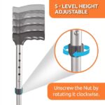 Vissco Avanti Folding L Shape Aluminium Walking Stick for Elderly and Physically Challenged, Lightweight, Height Adjustable Walking Cane for Men and Women, Premium Rubber Shoes (Universal, Grey) - Image 3