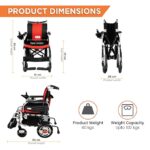 Vissco Zip Lite Power Premium Wheelchair with Double Battery, 20Km Per Charge, Durable & Long Lasting, Weight Bearing Capacity 100kg - Image 3