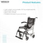 Vissco Imperio Institutional WheelChair With 200mm Wheels - Image 3