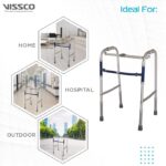 Vissco Dura Reciprocal Walker (Aluminium) for Elderly & Physically Challenged, Foldable,Light Weight & Adjustable Height (Grey) - Image 5