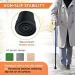 Vissco Avanti Plus T-Shaped Aluminum Single Walking Stick for Elderly & Those Physically Challenged, Lightweight & Height Adjustable with Big Shoe for Better Grip- Universal(Grey) - Image 7