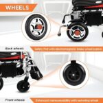 Vissco Zip Lite Power Premium Wheelchair with Double Battery, 20Km Per Charge, Durable & Long Lasting, Weight Bearing Capacity 100kg - Image 4