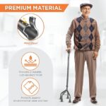 Vissco Medipedic Quadripod Walking Stick for Seniors and Patients, Best Stability 4-Leg Anti-Slip Base, Powder Coated, Height Adjustable Walking Cane for Men and Women, Lightweight and Durable - Image 4