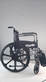 Rodeo lite Mag Wheel | WheelChair With Fixed Handle | Swingable Footrest | Weight Capacity 100kg (Grey)