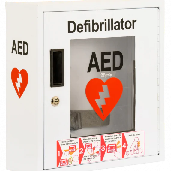 AED-Cabinet-White-570x570.png AED Defibrillator Cabinet With Alarm - Image 1