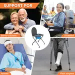 Comfort - Medipedic Commode | Foldable Commode | Light Weight | 100Kg Weight Bearig Capacity (Grey) - Image 9