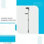 Astra Plus Elbow Crutches With Height Adjustable & Movable Elbow Support, Light Weight, PVC grip Handle (1 Pair), Color (Grey) - Image 7