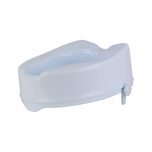 31iomhrBfLL._SX522_ Vissco Comfort Commode Elevated Seat (4 Inch Height) Without Lid, Comfortable, Lightweight Portable Commode raiser - Universal - Image 1