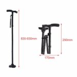 Maharsh Magic Cane Folding LED Safety Walking Stick 4 Head pivoting Trusty Base (Black) - Image 8