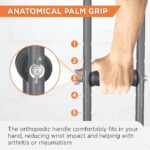 Vissco Astra Under Arm Crutch (Aluminium), Adjustable Height, Lightweight Walking Aid for Men and Women, Elbow Support, PVC Grip Handle, for Fracture and Mobility Support (1 Pair)- Medium (Grey) - Image 8