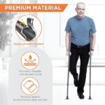 Vissco Astra Under Arm Crutch (Aluminium), Adjustable Height, Lightweight Walking Aid for Men and Women, Elbow Support, PVC Grip Handle, for Fracture and Mobility Support (1 Pair)- Medium (Grey) - Image 5