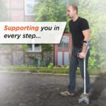 Vissco Astra Max Elbow Crutch with Tripod Base, Fixed Handle, Lightweight and Adjustable Height Walking Aid for Men and Women, Anti-Slip 3 Leg Base for Stability (1 Piece, Grey) - Image 8