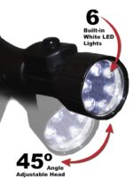 Maharsh Magic Cane Folding LED Safety Walking Stick 4 Head pivoting Trusty Base (Black) - Image 3
