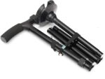 Maharsh Magic Cane Folding LED Safety Walking Stick 4 Head pivoting Trusty Base (Black) - Image 5