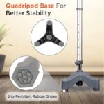 Vissco Astra Max Elbow Crutch with Tripod Base, Fixed Handle, Lightweight and Adjustable Height Walking Aid for Men and Women, Anti-Slip 3 Leg Base for Stability (1 Piece, Grey) - Image 3