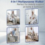 KosmoCare Premium Imported Lightweight Multipurpose Walker with Detachable Commode - Image 2