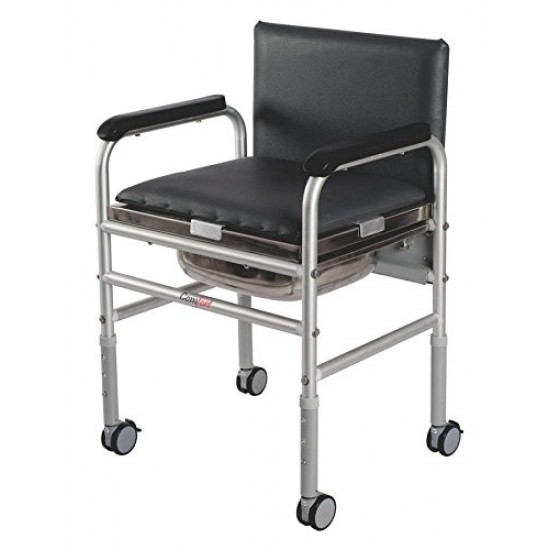 Vissco-Invalid-Adjustable-Commode-With-Back-Rest-550x550h Vissco Invalid Adjustable Commode with Back Rest - Image 1