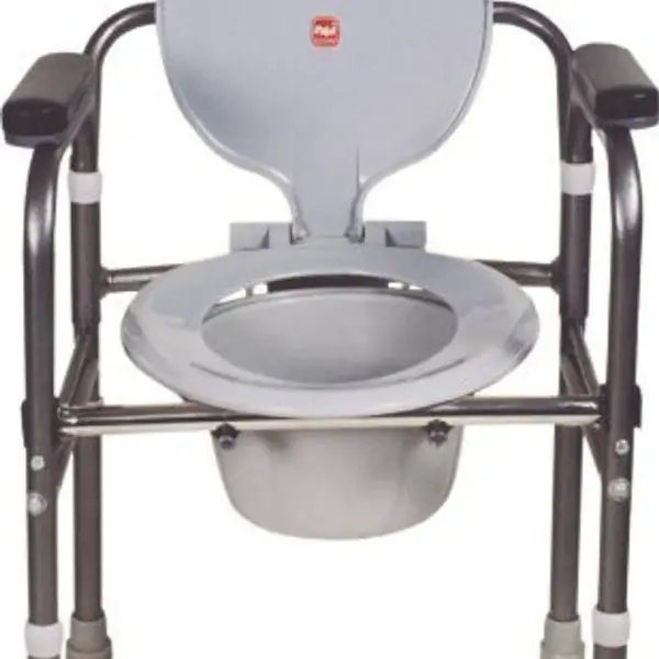 VISSCO Invalid Folding Commode New Type W/o Castors UN Back / Lumbar Support